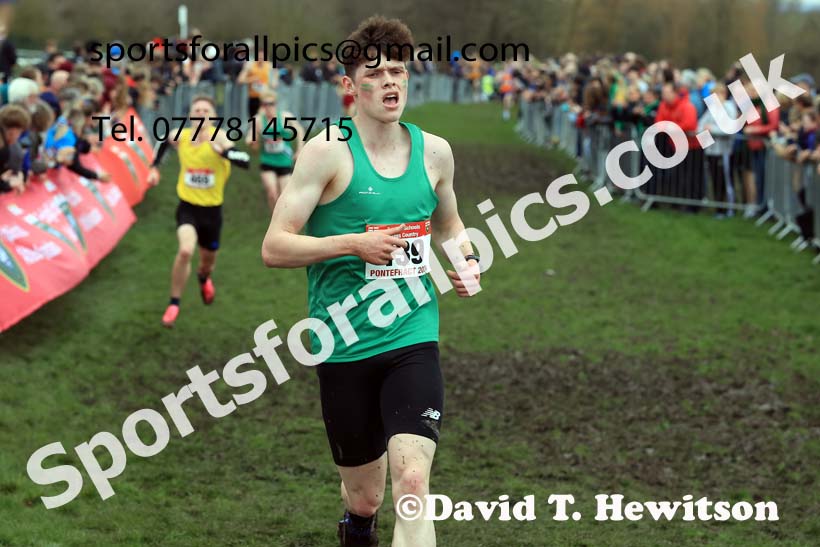 Senior Boys 2024 English Schools Cross Country Champs., Pontefract, March 16th.  Photo: David T. Hewitson/Sports for All Pics